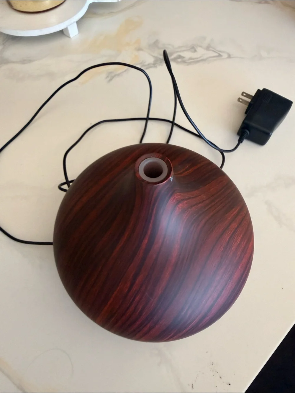 Wood-Grain Aroma Diffuser Humidifier - Brown